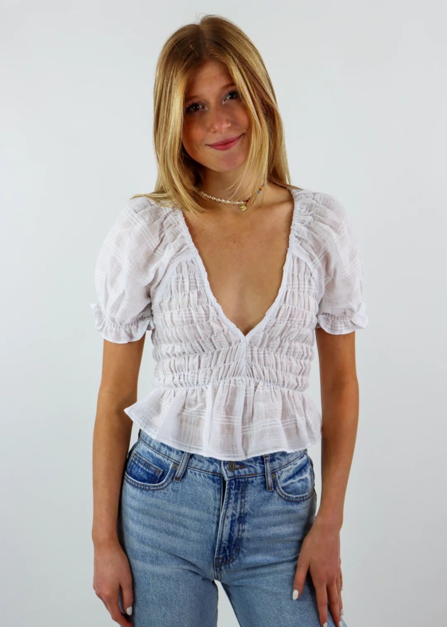 Edits * | Cotton Candy Newness I Needed You Top White