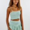 Tops * | Rock N Rags Sunshine Daydream Smocked Tank Sage Best Sellers