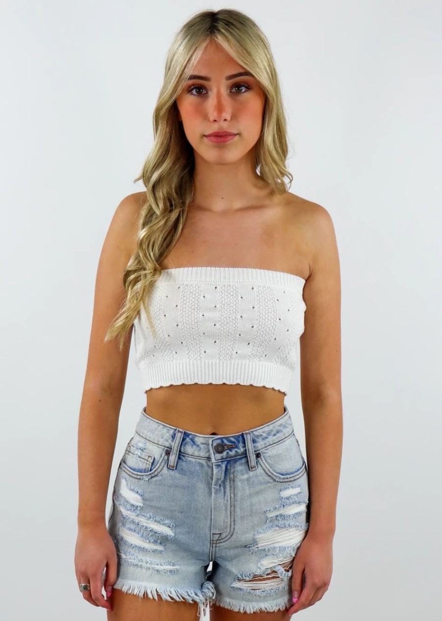 Tops * | Hyfve Tops What You Need Tube Top White