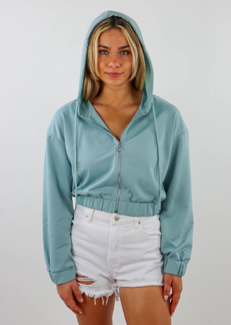 Tops * | Hyfve Tops No Control Hoodie Teal