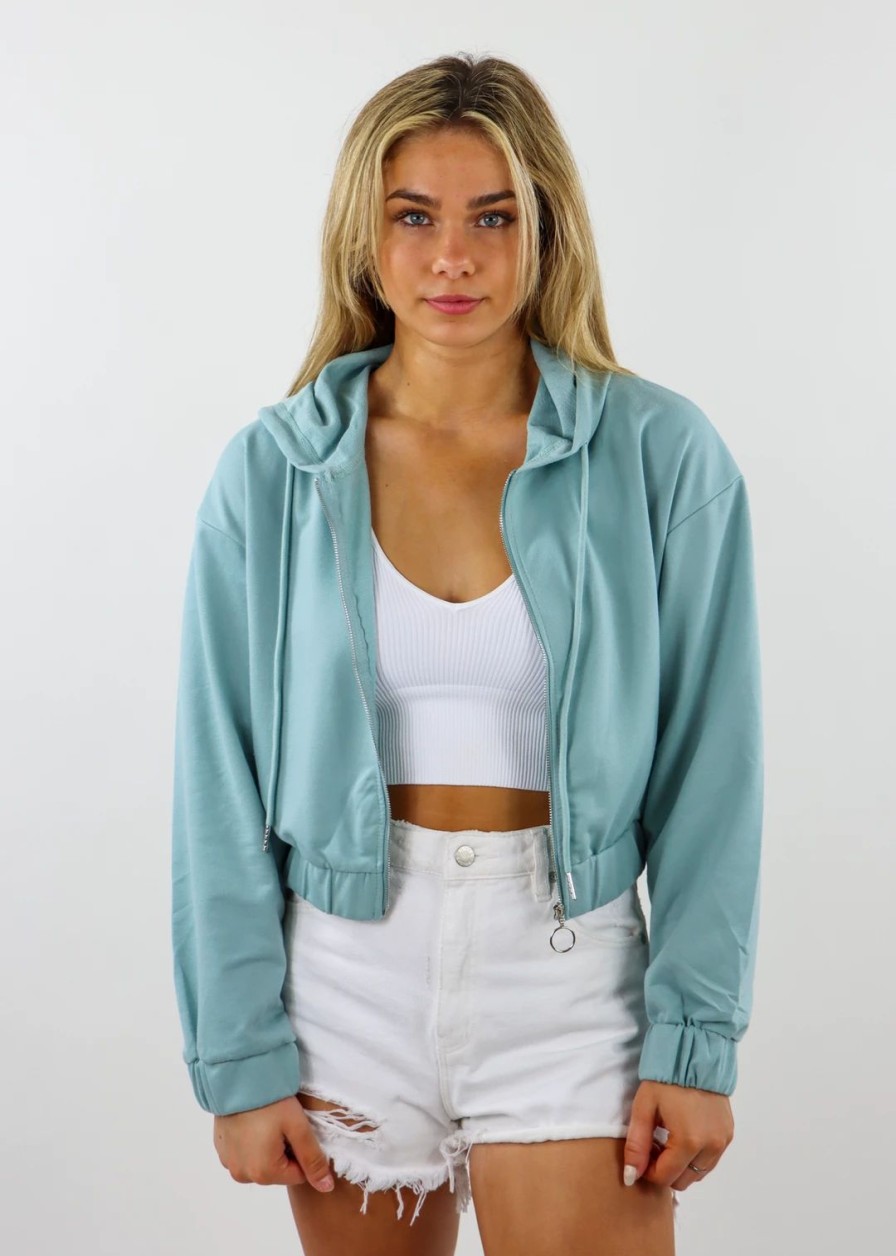 Tops * | Hyfve Tops No Control Hoodie Teal