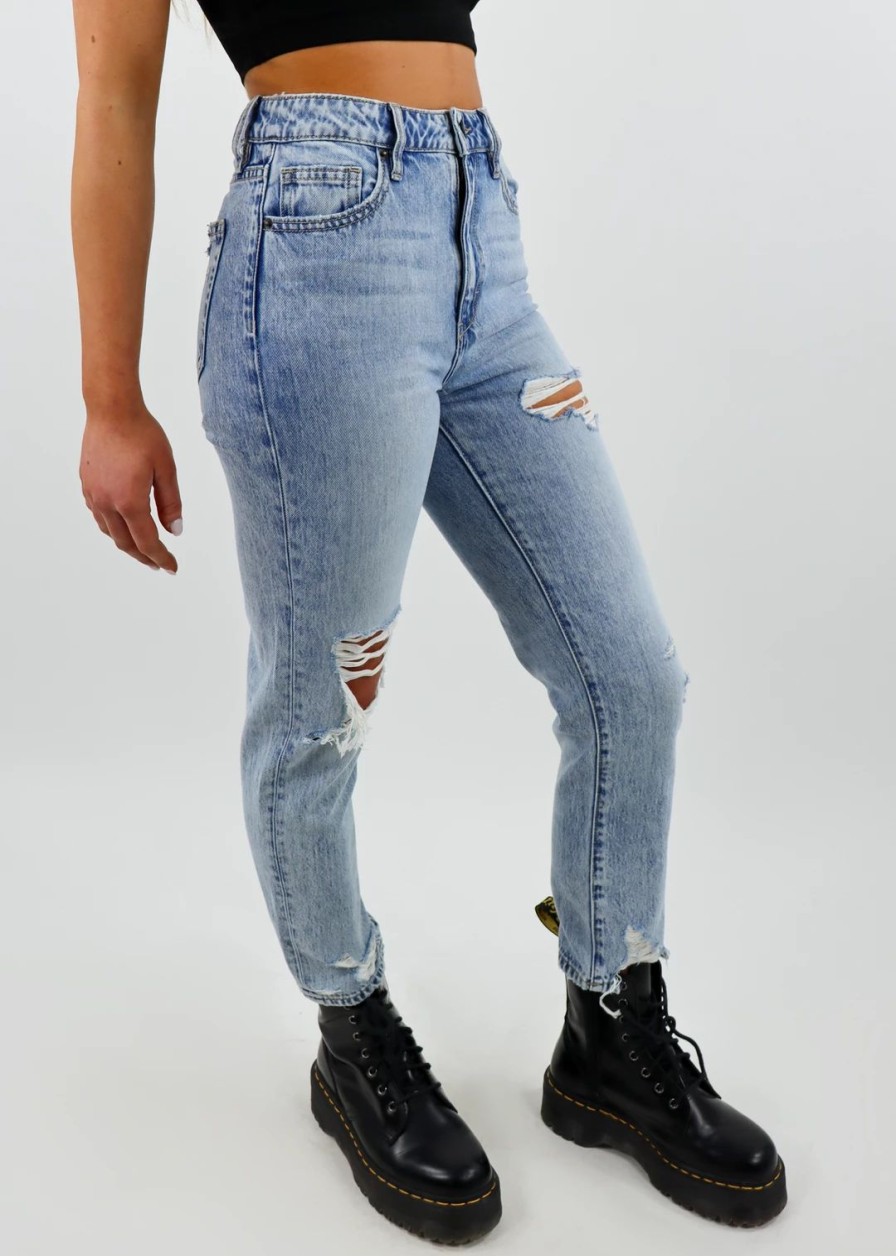 Bottoms * | Hidden Jeans Bottoms Confident Straight Leg Jeans Light Wash