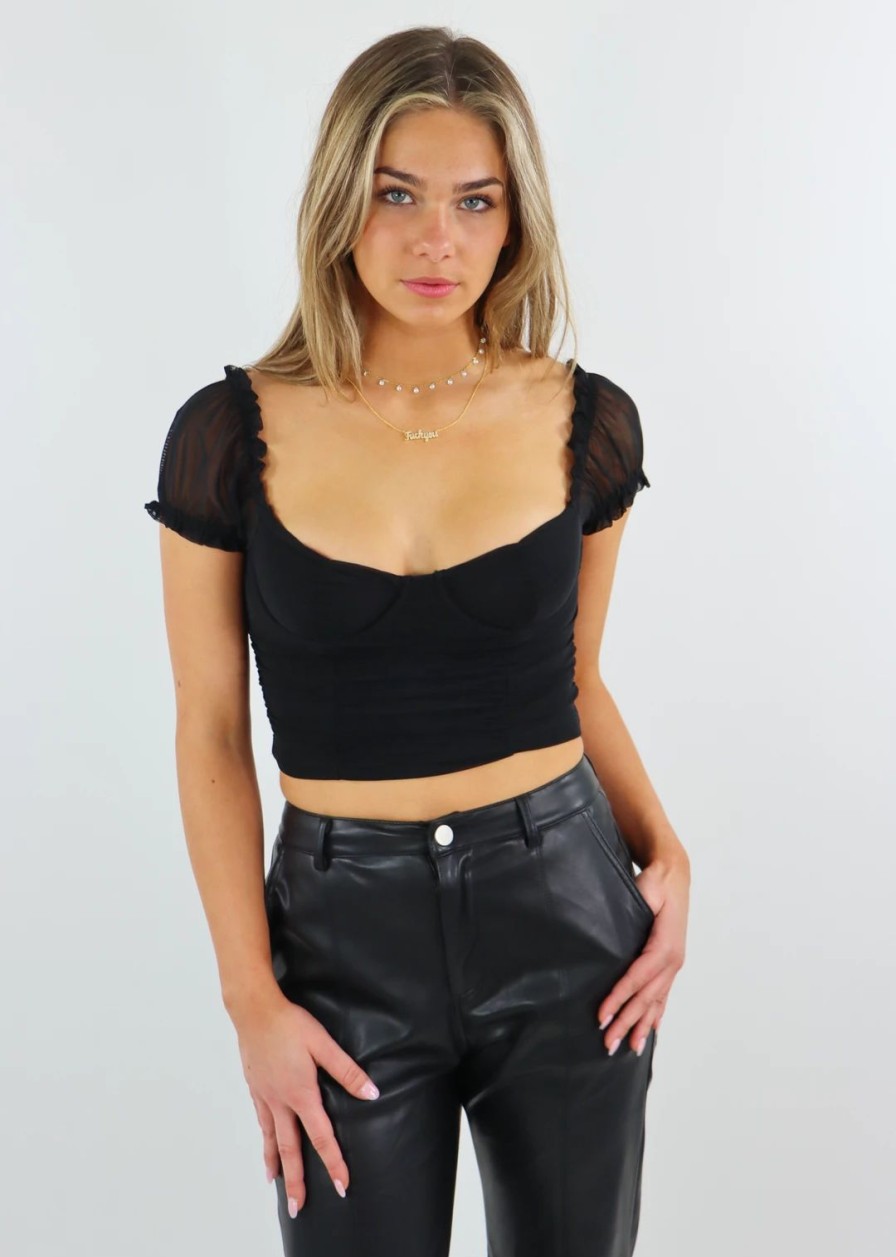 Tops * | Tic Toc Best Sellers Babygirl Top Black