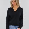 Tops * | Blue Blush Tops Some Nights Long Sleeve Top Black