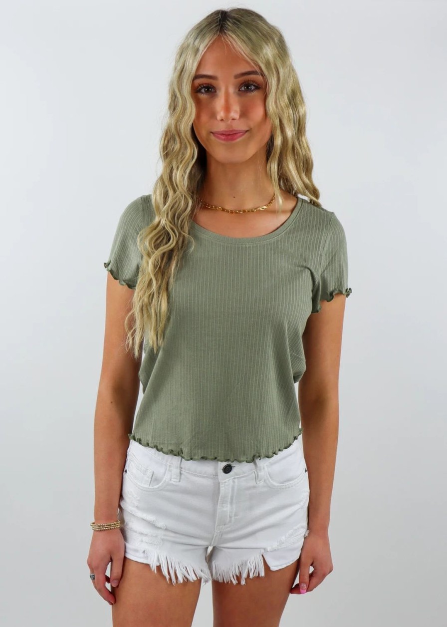 Tops * | Hyfve Fantasy Tee Olive