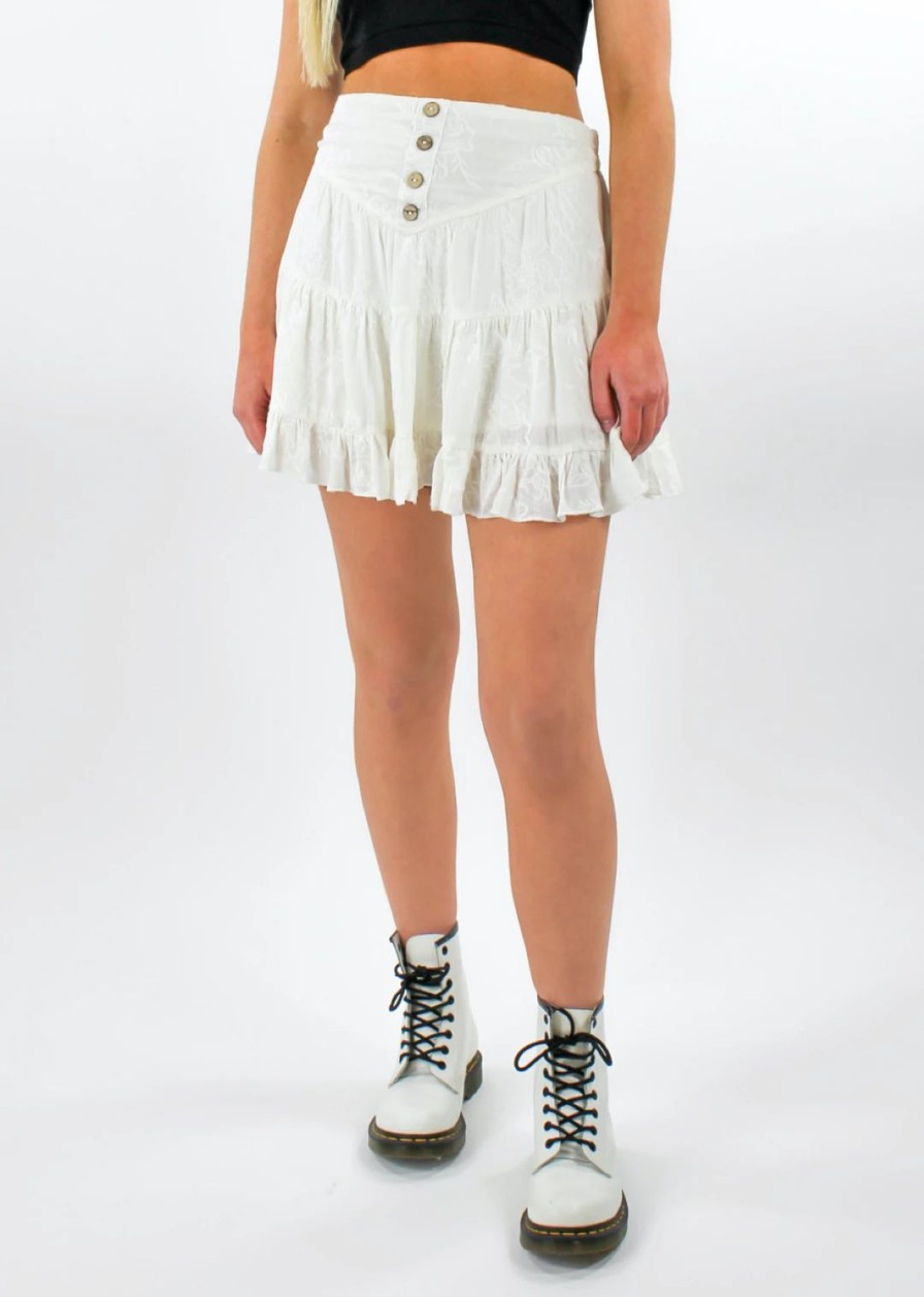 Bottoms * | Vintage Havana Swing Life Away Skirt Ivory