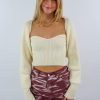 Tops * | Cotton Candy Do It To It Cardigan Set Beige