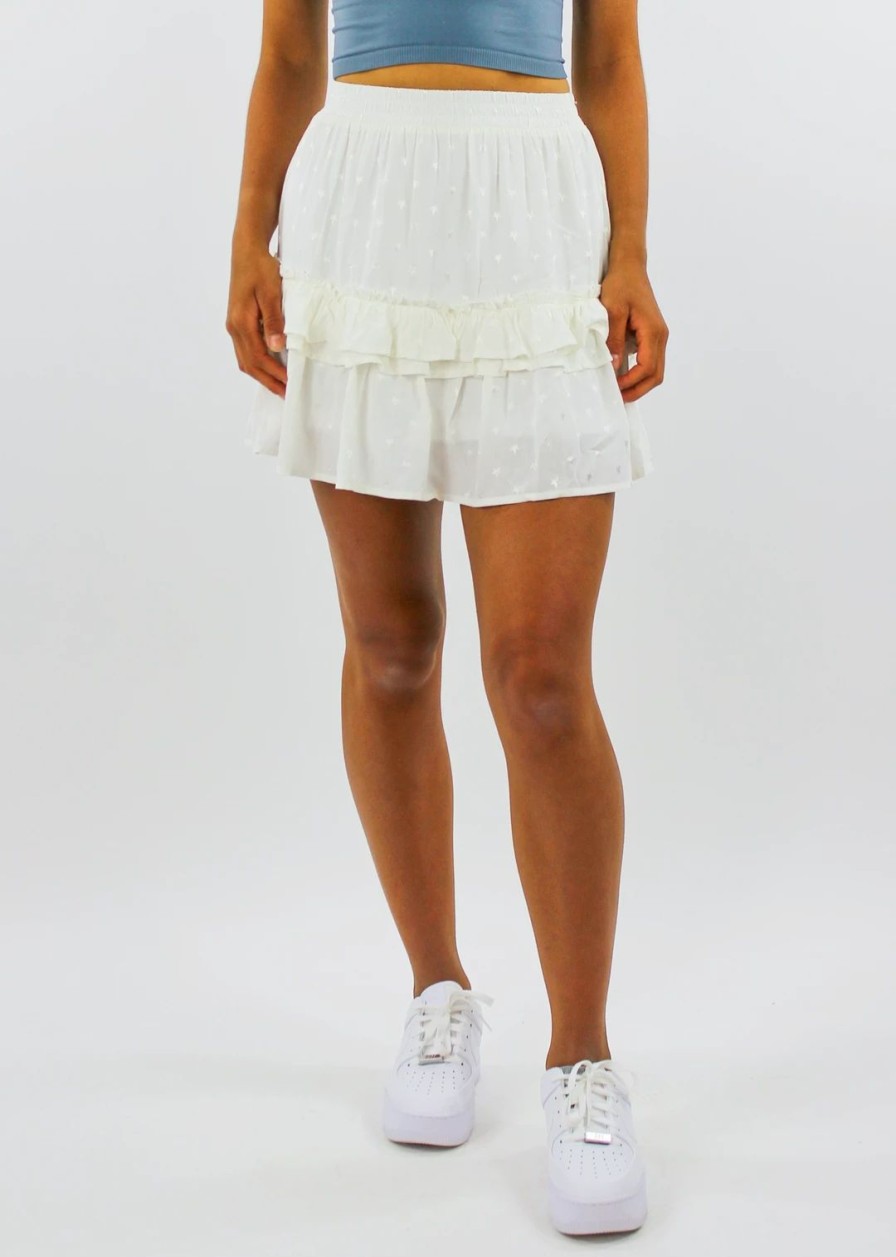 Bottoms * | Storia Summertime Magic Skirt White