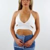 Tops * | Bailey Rose Be Kind Halter Top White Tops