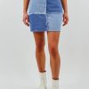 Edits * | Rock N Rags Bottoms Love On Top Skirt Blue Denim Color Block