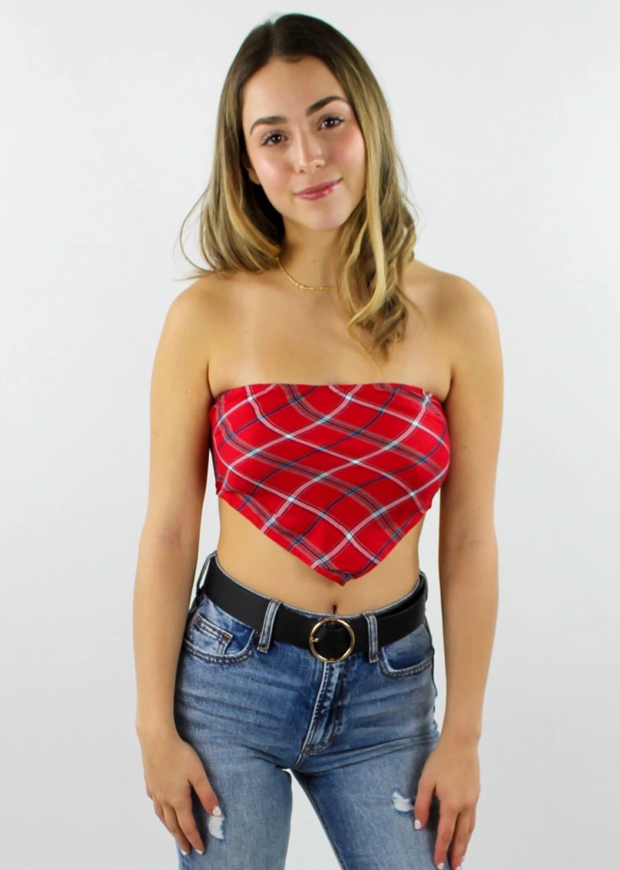 Tops * | Cotton Candy Old Town Road Top Red & Blue