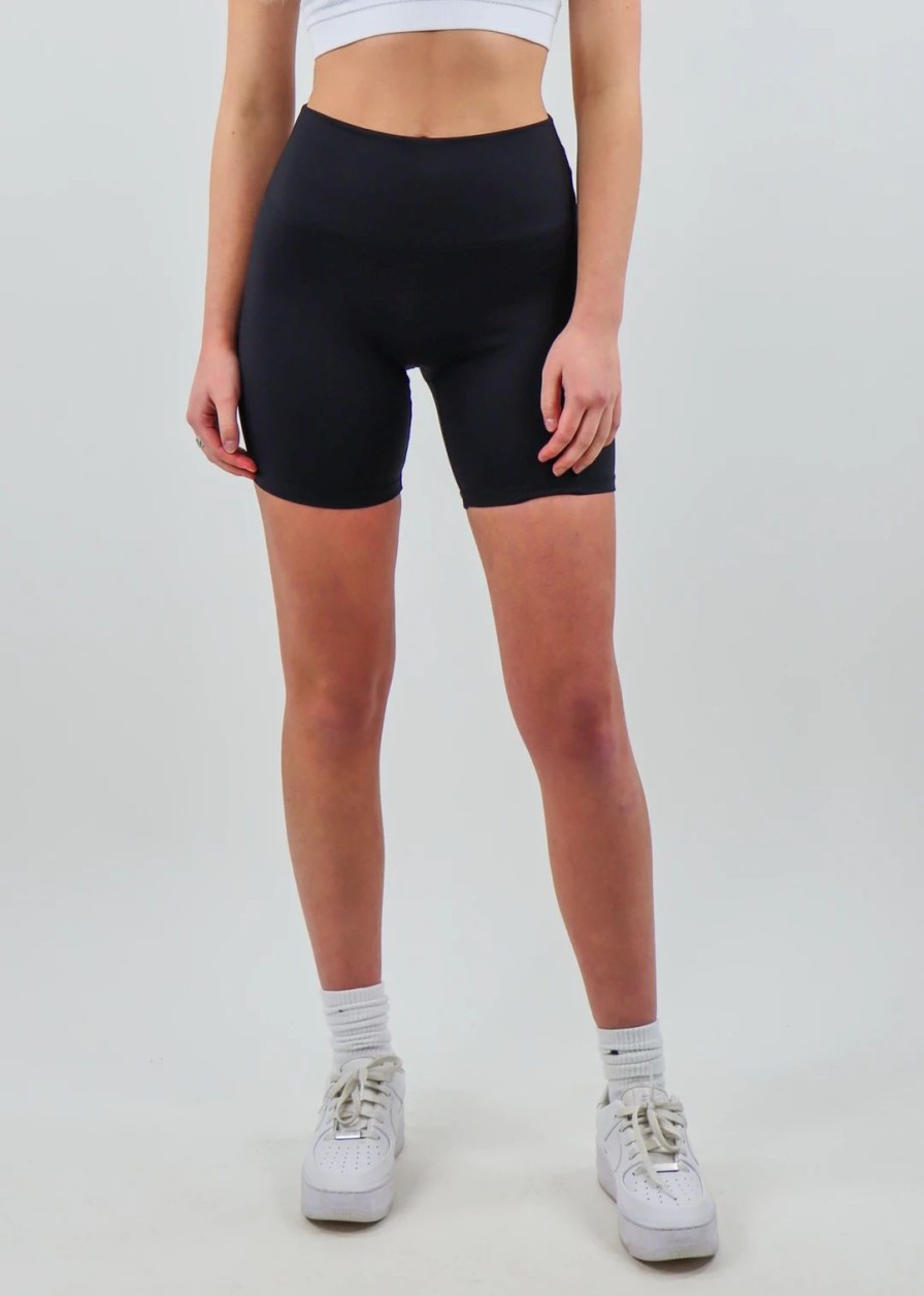 Bottoms * | Bailey Rose Dreamin' Biker Shorts Black Bottoms