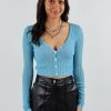 Tops * | Cotton Candy First Date Cardigan Blue