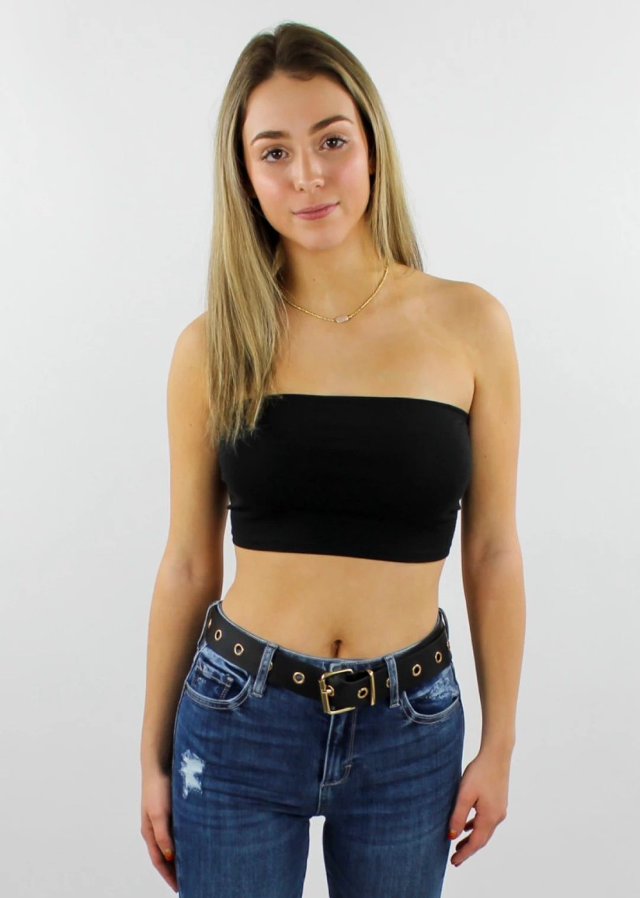 Tops * | Hyfve Catch Me If You Can Tube Top Black