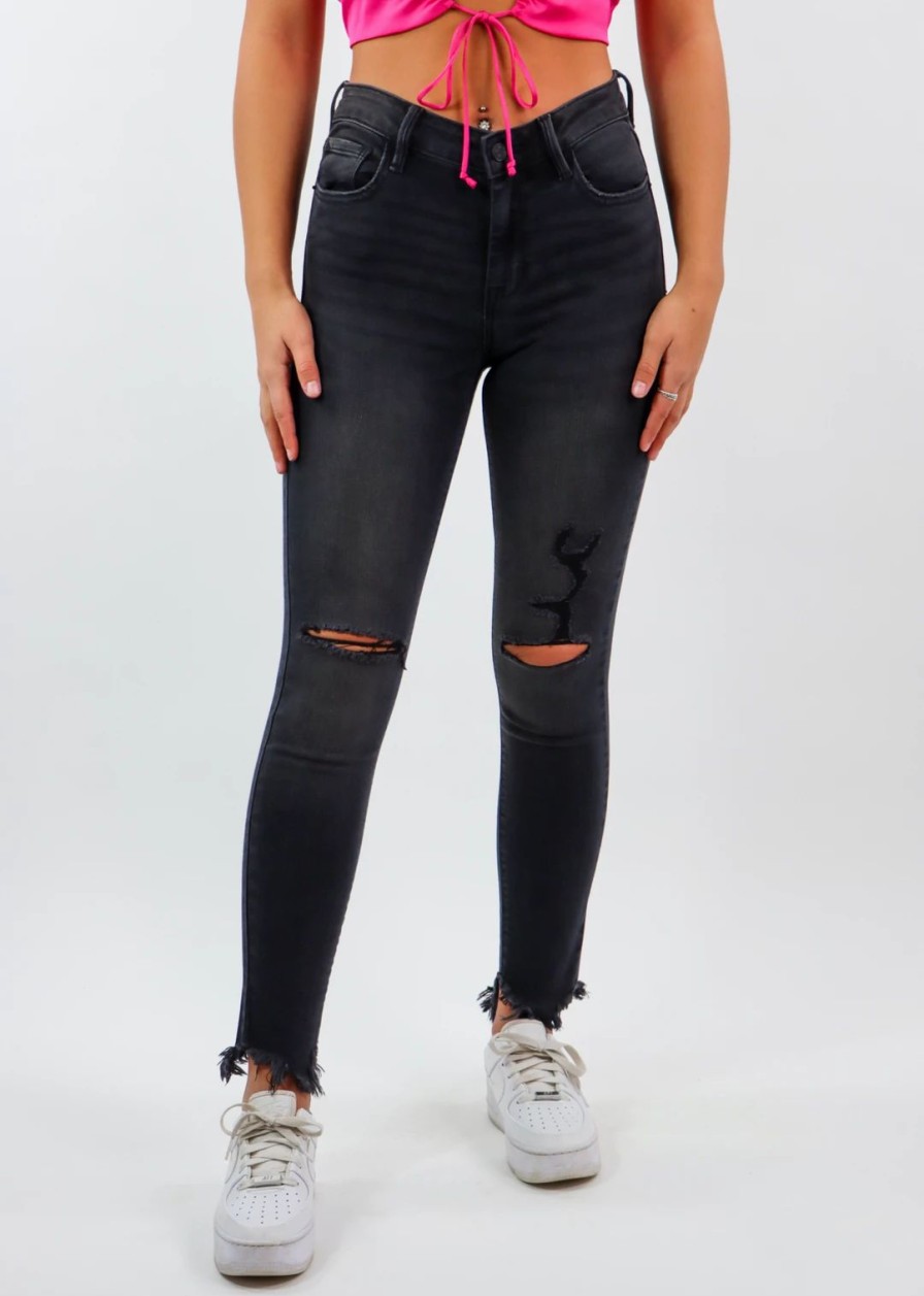 Newness * | Hidden Jeans Paint It Black Jeans Black Denim