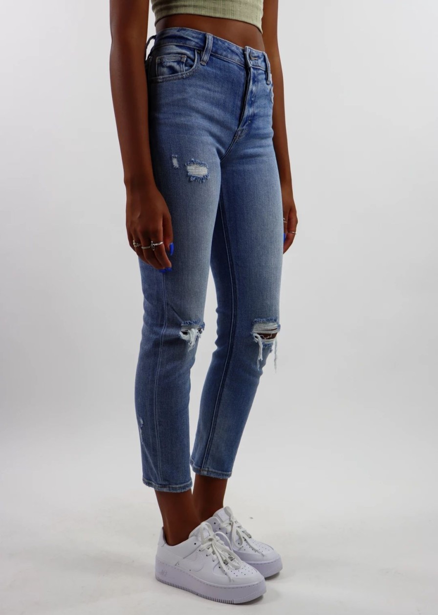 Bottoms * | Hidden Jeans Genie In A Bottle Straight Leg Jeans Medium Wash Denim Bottoms