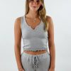 Tops * | Vintage Havana Time Gone By Tank Grey Tops