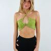 Tops * | Pepper Mayo Tops Beautiful Stranger Halter Top Lime