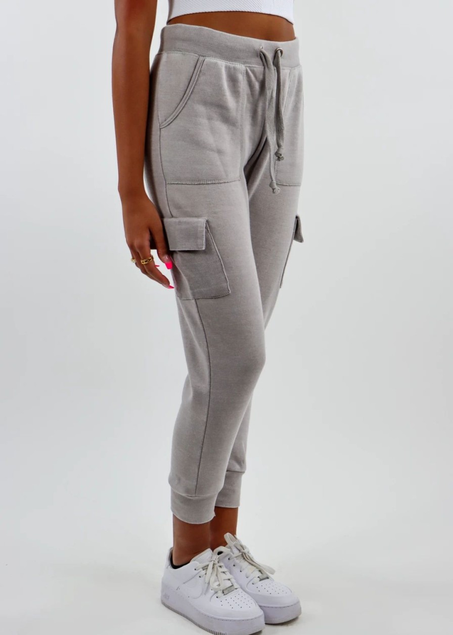 Edits * | Vintage Havana Netflix And Chill Cargo Joggers Taupe