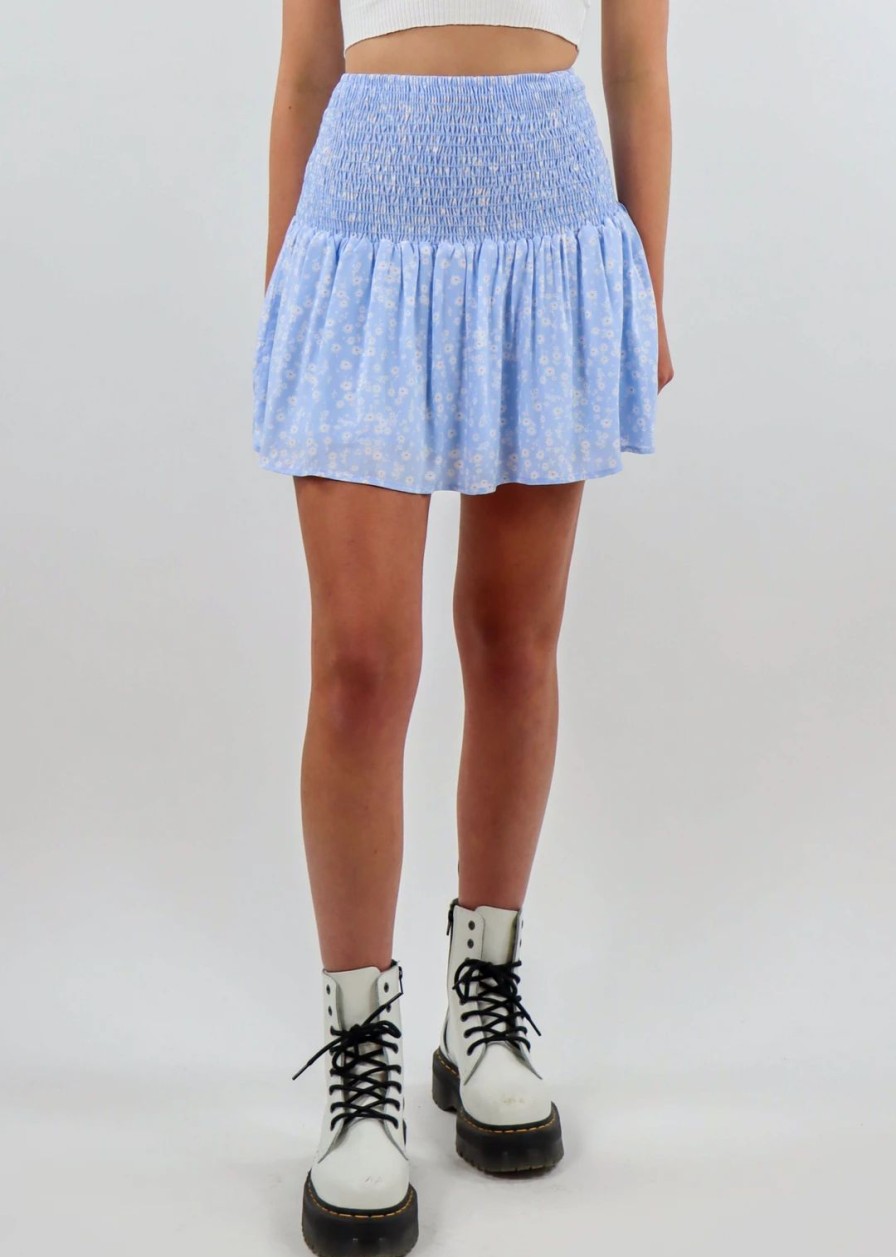 Edits * | Le Lis Bottoms Teenage Dream Skirt Baby Blue