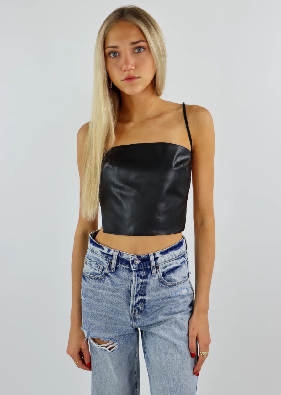 Tops * | Sky To Moon Tops With Your Love Tube Top Black