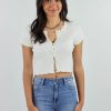 Tops * | Cotton Candy Out Of Your League Cardigan White Tops