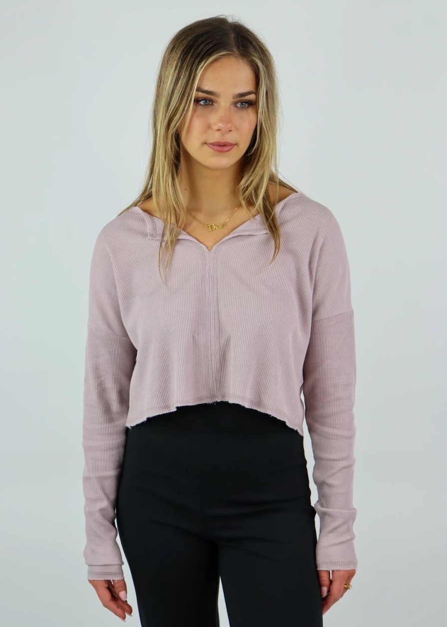 Tops * | Mono B Wake Up Top Dusty Pink Newness