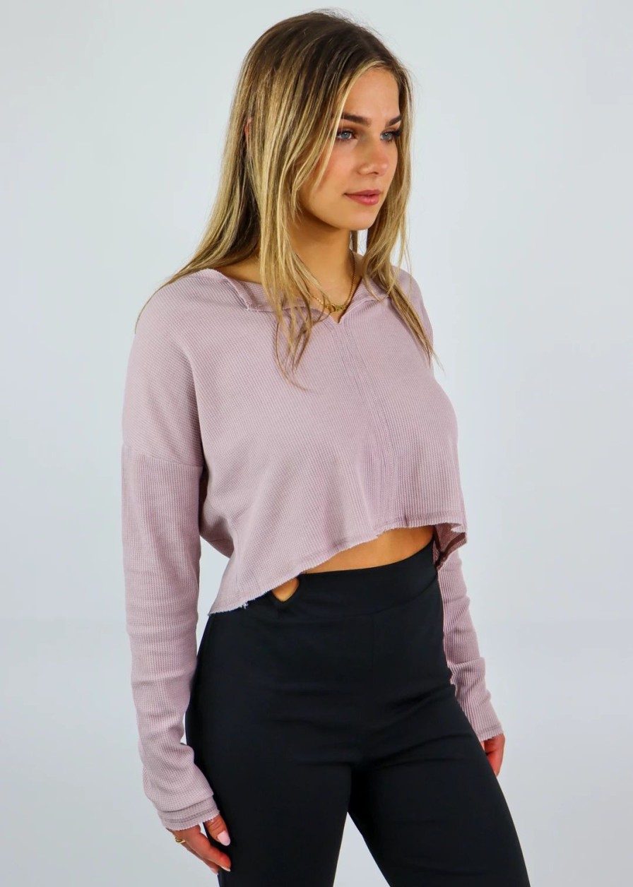 Tops * | Mono B Wake Up Top Dusty Pink Newness