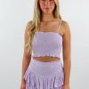 Tops * | Rock N Rags Sunshine Daydream Smocked Tank Lavender