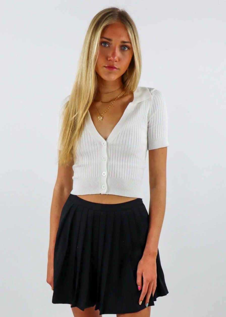 Tops * | Emory Park You Can Sit With Us Short Sleeve Top White Tops