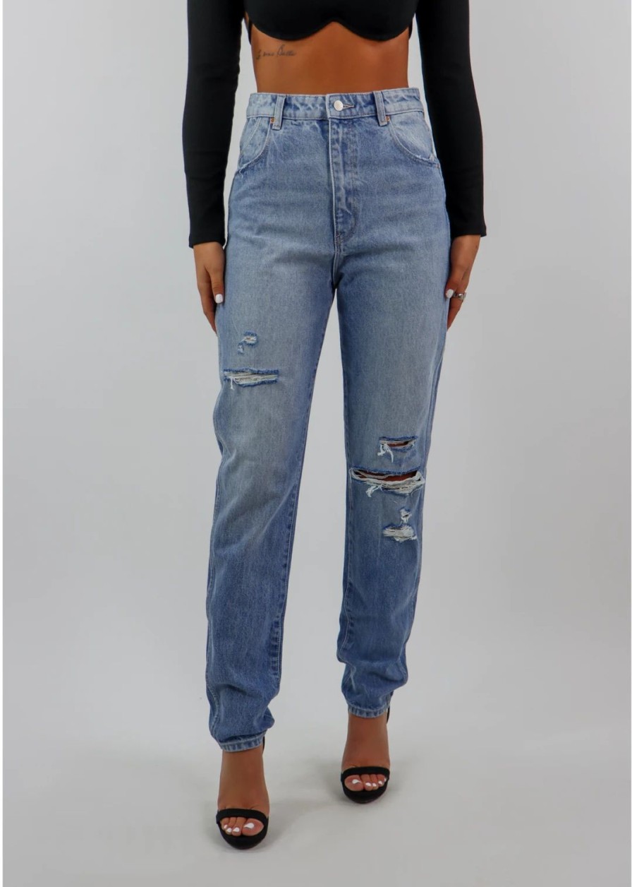 Edits * | Rollas Jeans Rollas Meant For You Boyfriend Jeans Light Wash Newness