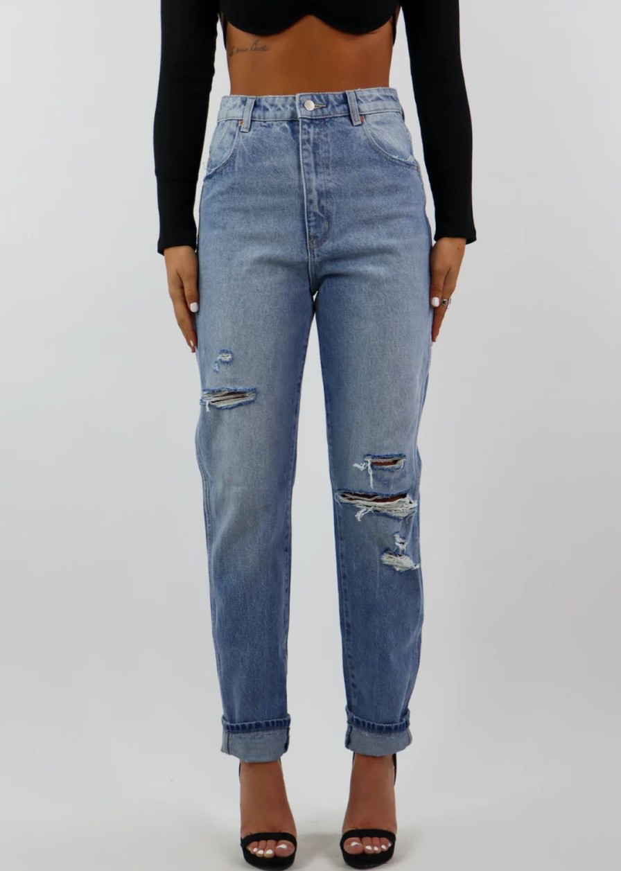 Edits * | Rollas Jeans Rollas Meant For You Boyfriend Jeans Light Wash Newness