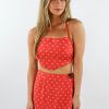 Tops * | Olivaceous Tops Firework Top Red