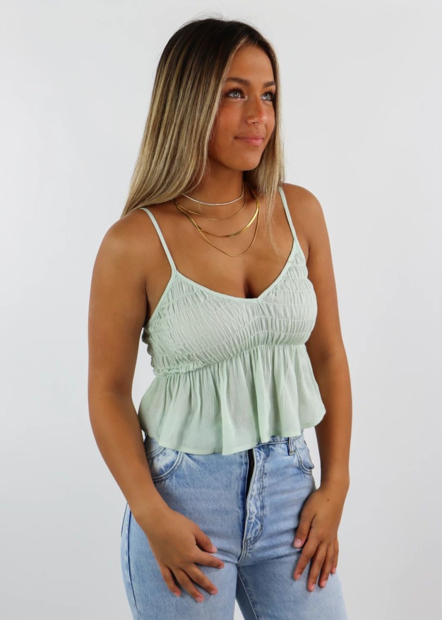 Tops * | Hyfve Favorite Song Tank Sage