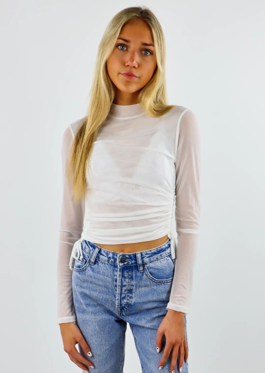 Tops * | Emory Park Wildest Dreams Long Sleeve Top White