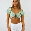 Tops * | Cotton Candy Newness I Wonder Top Sage Floral