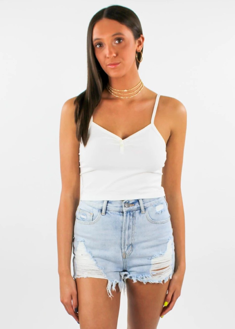 Tops * | Hyfve Shake It Off Tank White