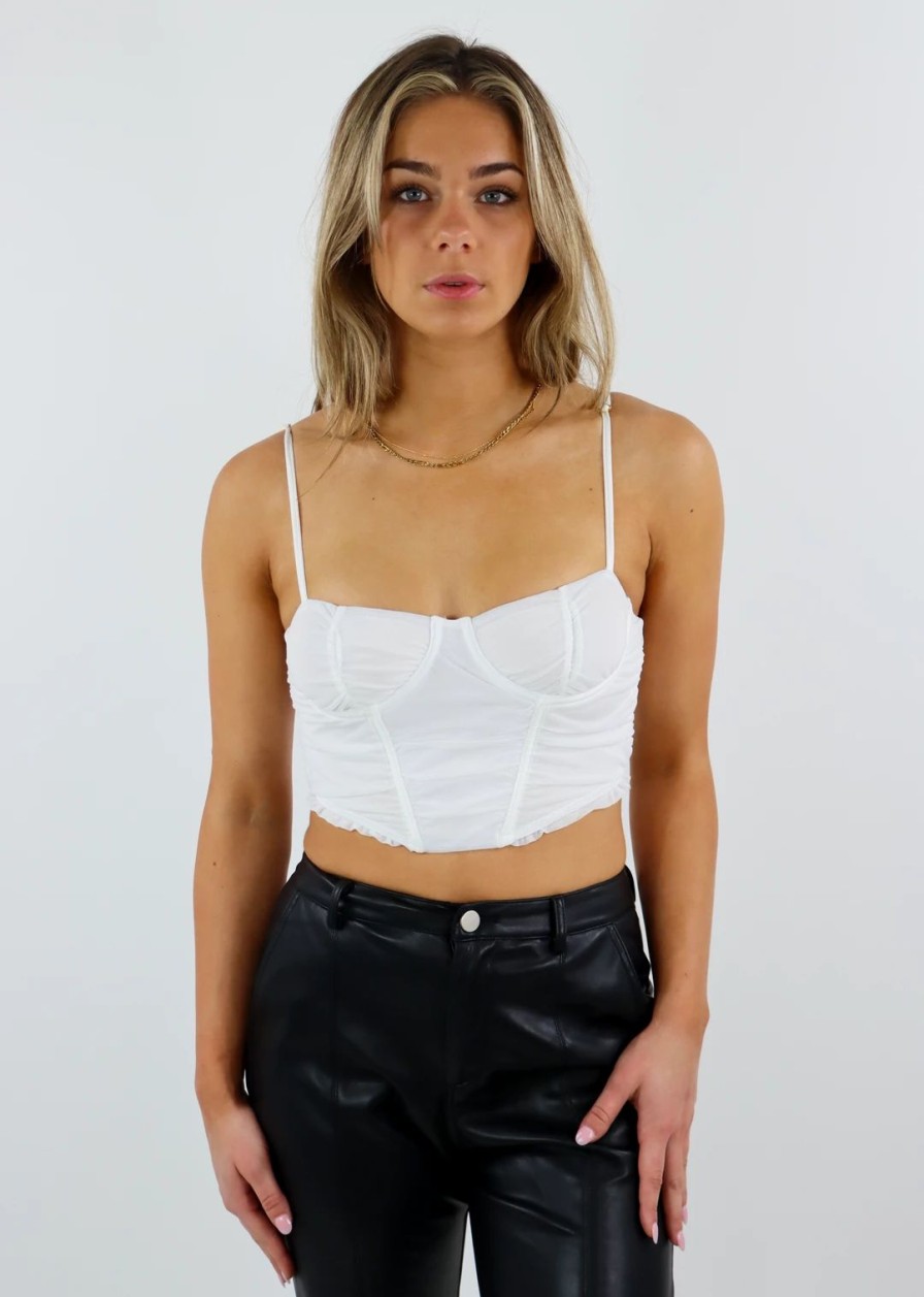 Tops * | Tic Toc Best Sellers Party Girl Top White