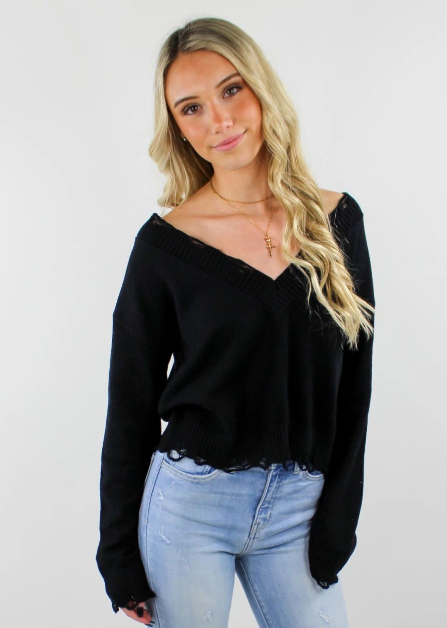 Tops * | Rock N Rags The Sweet Life Sweater Black