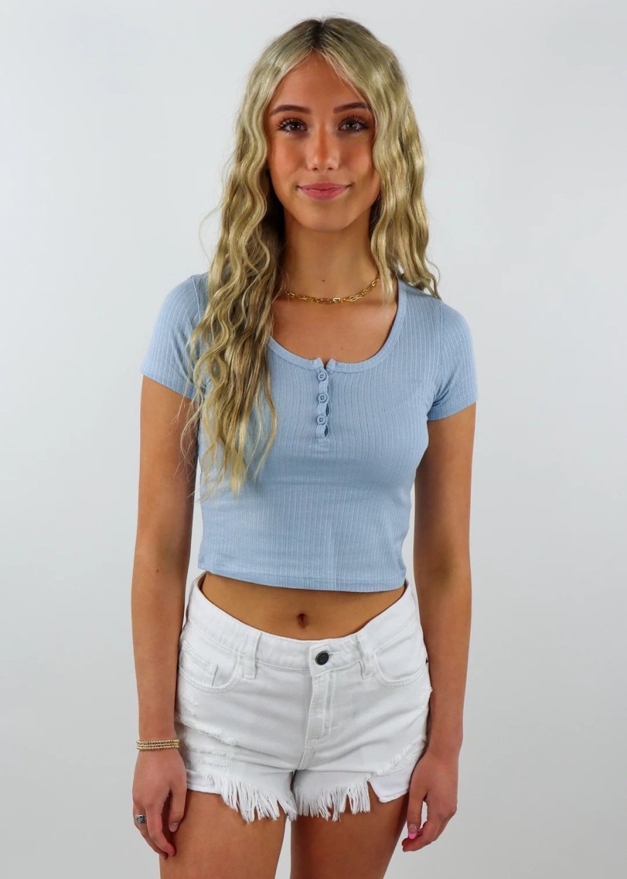 Tops * | Hyfve Tops Soul Mate Top Baby Blue