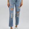 Bottoms * | Hidden Jeans Bottoms Worth It Boyfriend Jeans Light Wash Denim