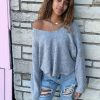 Tops * | Hyfve Tops Wake Me Up Sweater Grey