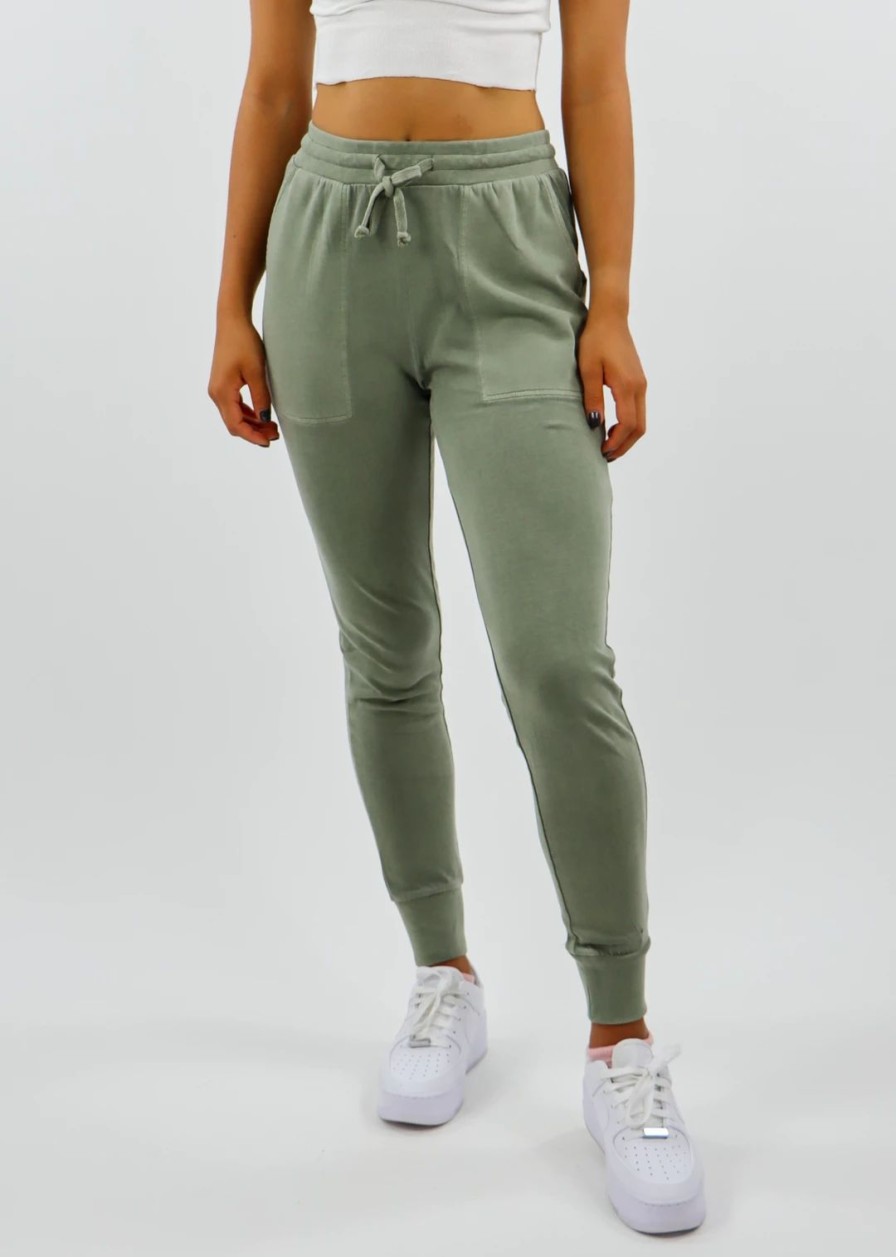 Bottoms * | Hyfve Never Catch Me Joggers Olive