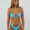 Edits * | Motel Sweet Summer Bikini Top Neon Blue