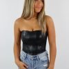 Tops * | Olivaceous Carried Away Corset Black