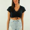 Tops * | Hyfve Tops Sorry Not Sorry Top Black