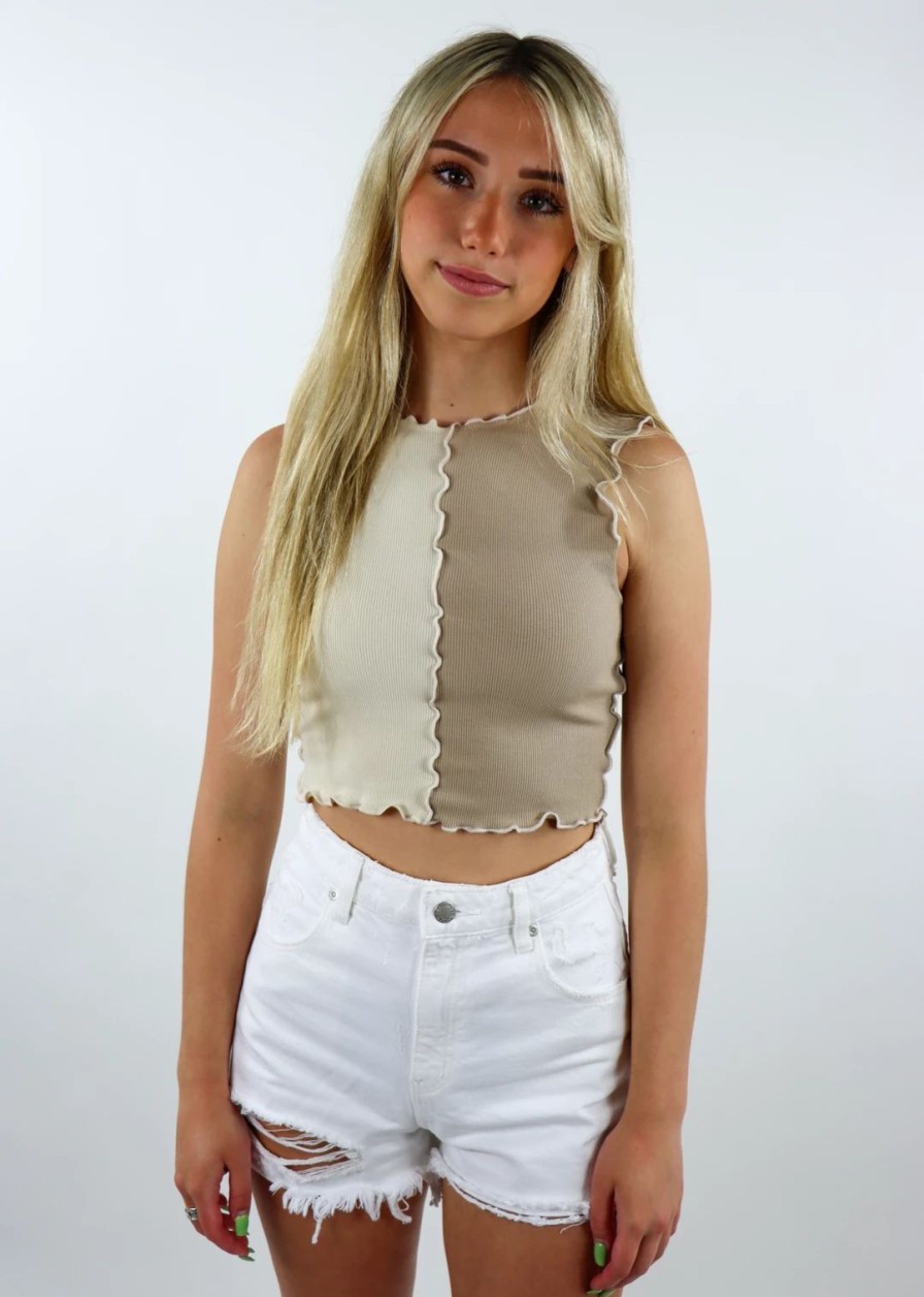 Tops * | Bailey Rose Tops Bittersweet Tank Tan