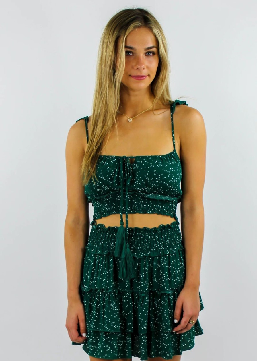 Tops * | Kayla'S Armoire Start Me Up Tank Emerald