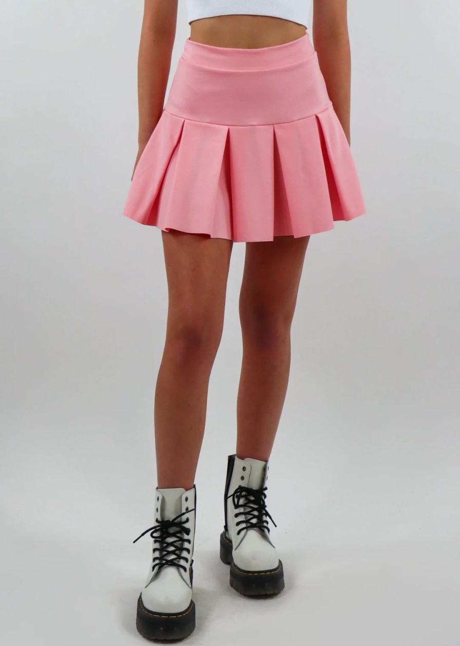 Bottoms * | Blue Blush Wish You Would Skater Skirt Pink