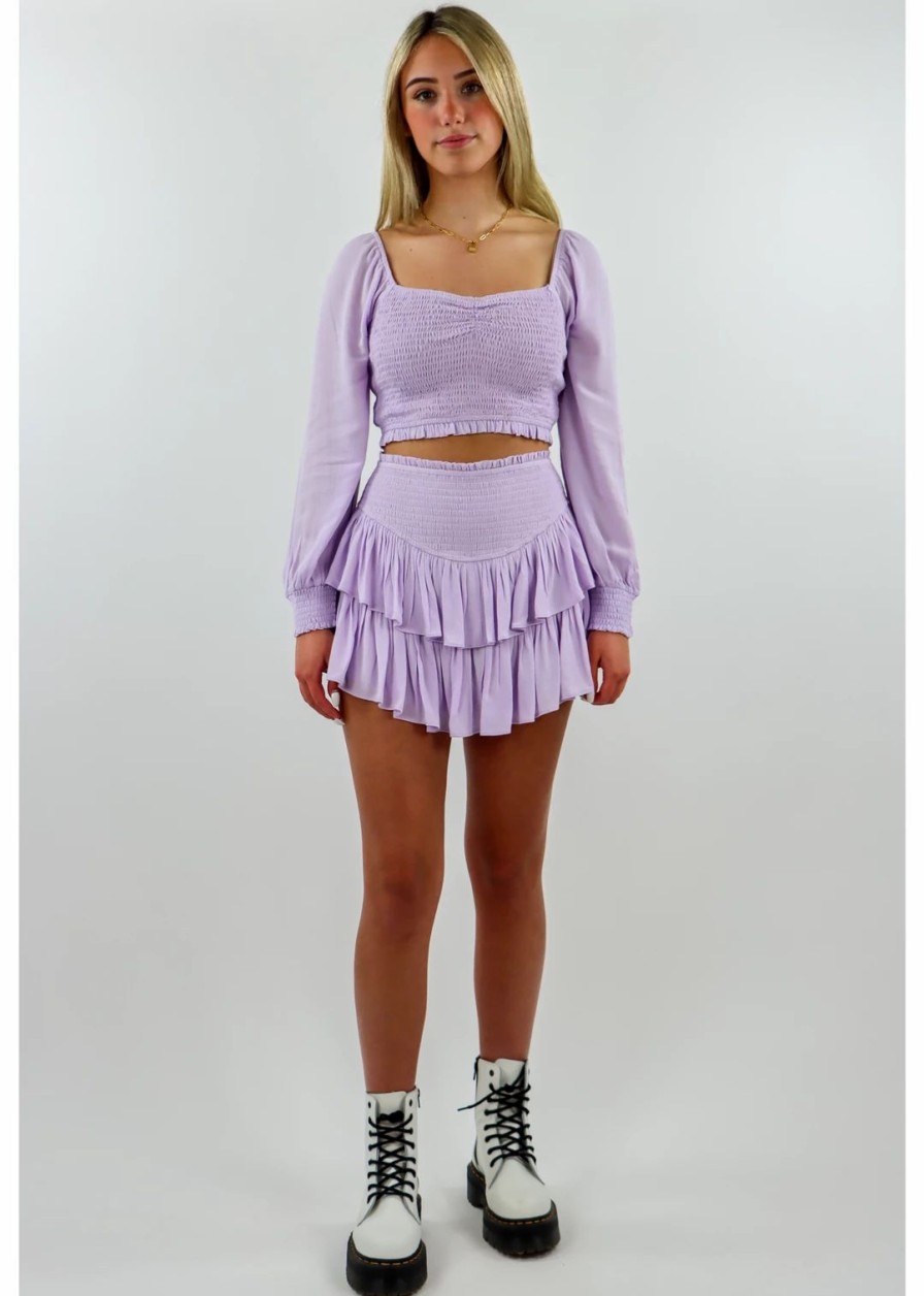 Edits * | Rock N Rags Sunshine Daydream Skirt Lavender Best Sellers